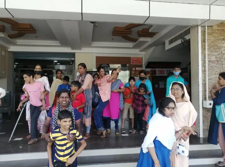 The members in the collective leaving the theatre after the film show / Photo Courtesy: Jasmine Anwar