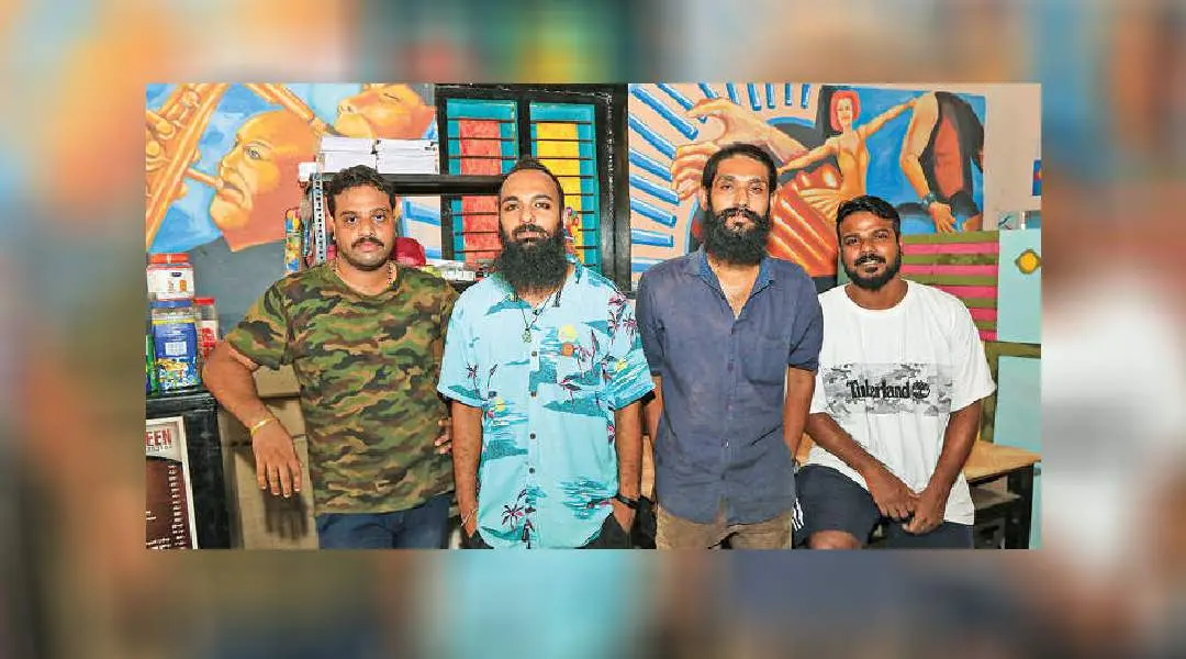 N P Shinil, P Sivaprasad, K P Yogesh and Biresh Krishna at 'Actor's Cafe'