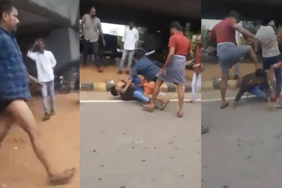 EKM: Violent brawl on busy road after car brushes against auto rickshaw