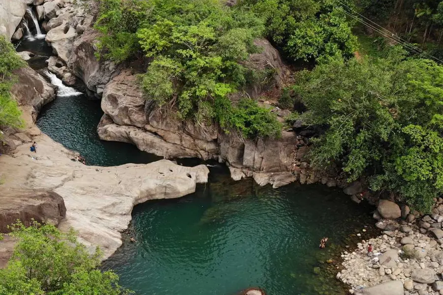 Narangathode waterfall with blue-green plunge pools offer perfect escape from summer heat