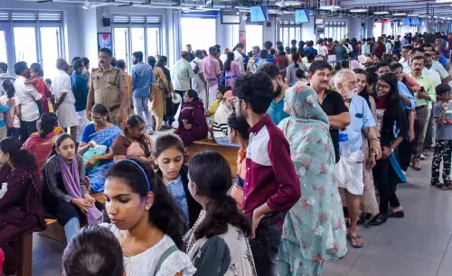 Commuters wait in queues to travel through India's first water metro, in Kochi, Sunday, April 30, 2023 | Photo: PTI
