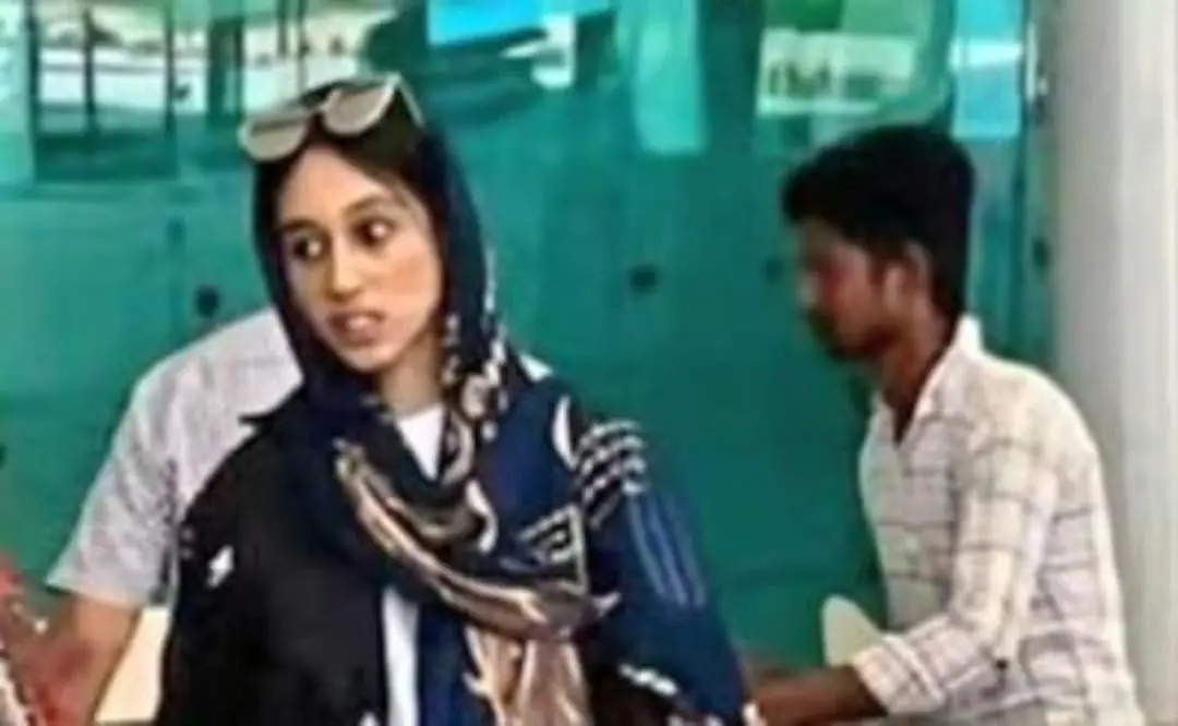 Fugitive radical preacher Amritpal Singh's wife Kirandeep Kaur, at the Amritsar Airport | Photo: PTI