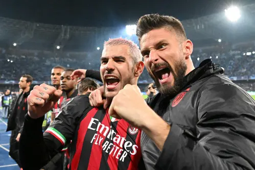 Giroud seals Milan's passage past Napoli into Champions League semis