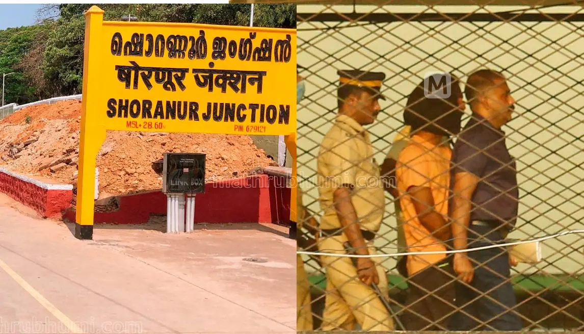 Shoranur railway station, Shahrukh Saifi being taken for medical examination | Photo: Mathrubhumi