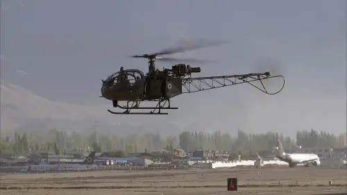 An Indian Air Force Cheetah helicopter