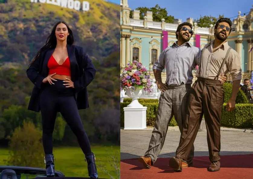 Lauren Gottlieb, NTR Jr, Ram Charan | Photo: Instagram, PTI