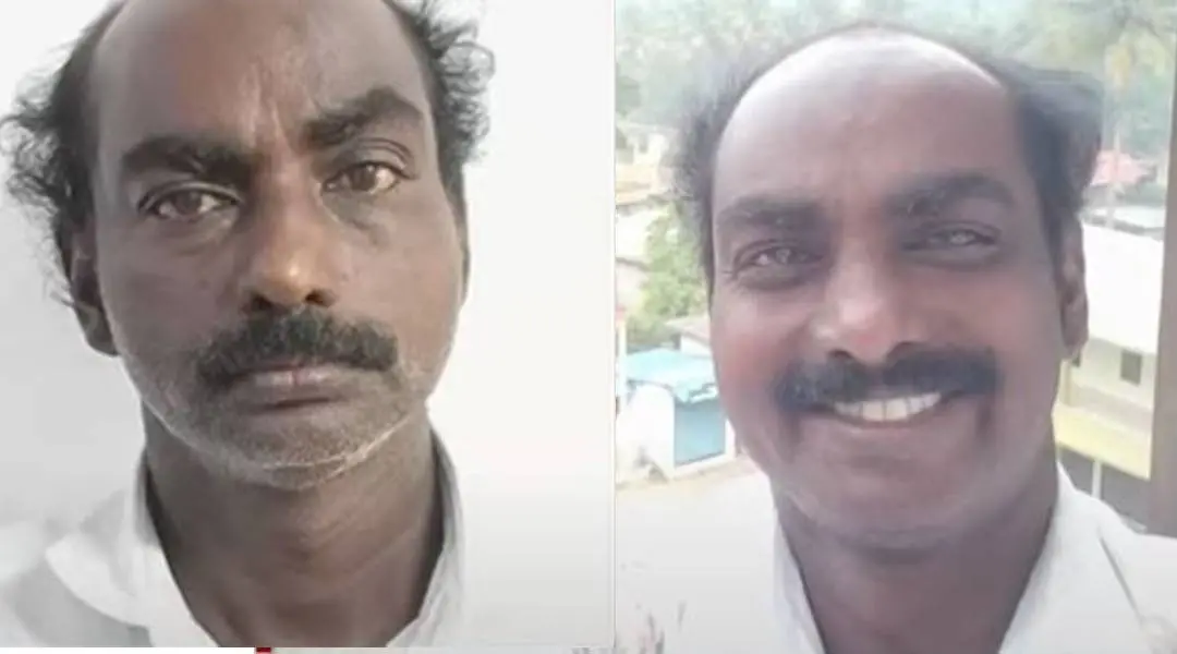 ആലപ്പുഴയില്‍ പോക്‌സോ കേസില്‍ അറസ്റ്റിലായ സി.പി.ഐ. പ്രാദേശിക നേതാവ് സി.വി. സതീശന്‍, Screengrab | mathrubhumi news