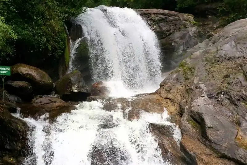 Pristine Lakkom waterfalls allures tourists to Munnar during torrid summer
