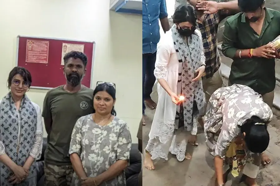 Samantha visits Palani Temple amid myositis recovery; pics go viral