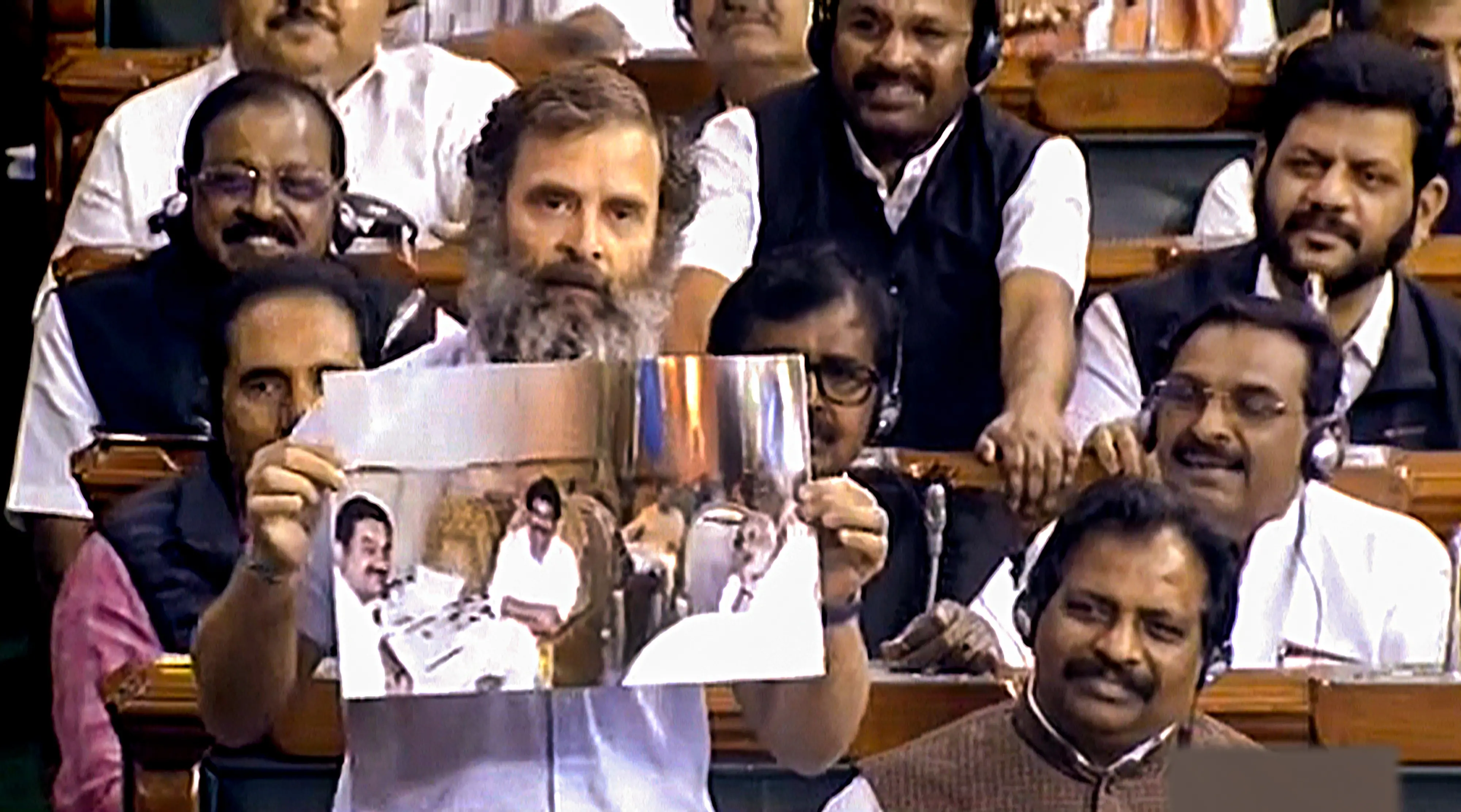 Congress MP Rahul Gandhi speaks in the Lok Sabha during Budget Session of Parliament / Photo: PTI