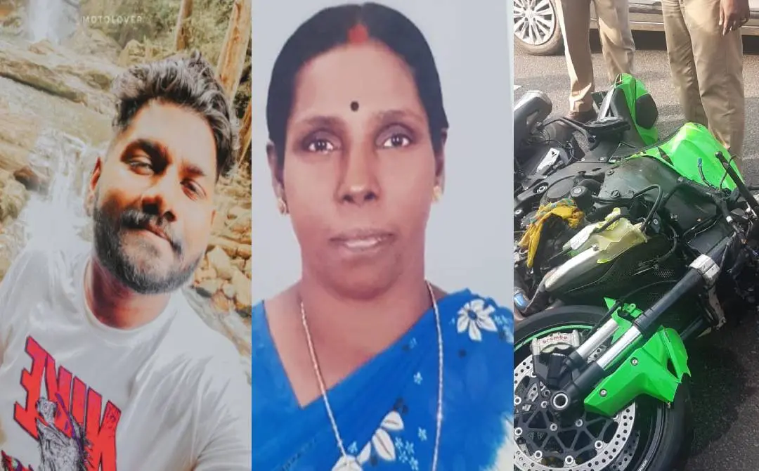 Aravind, Sandhya, accident scene