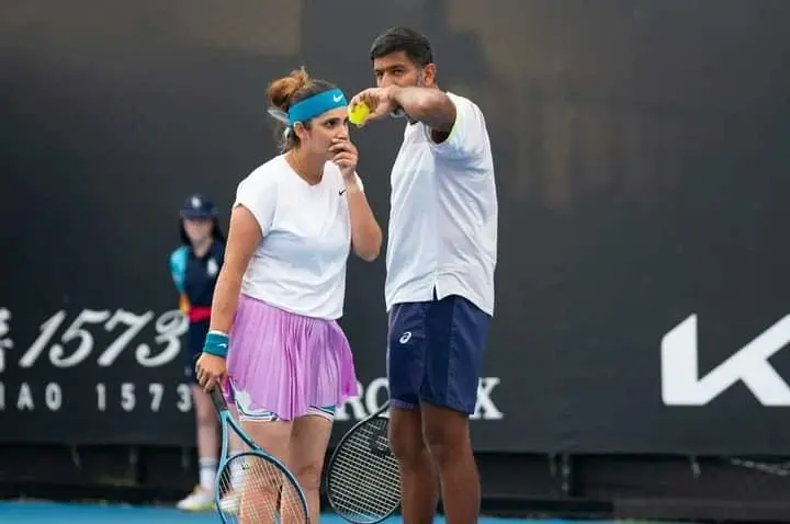 Sania Mirza and Rohan Bopanna | Photo: Twitter/AITA