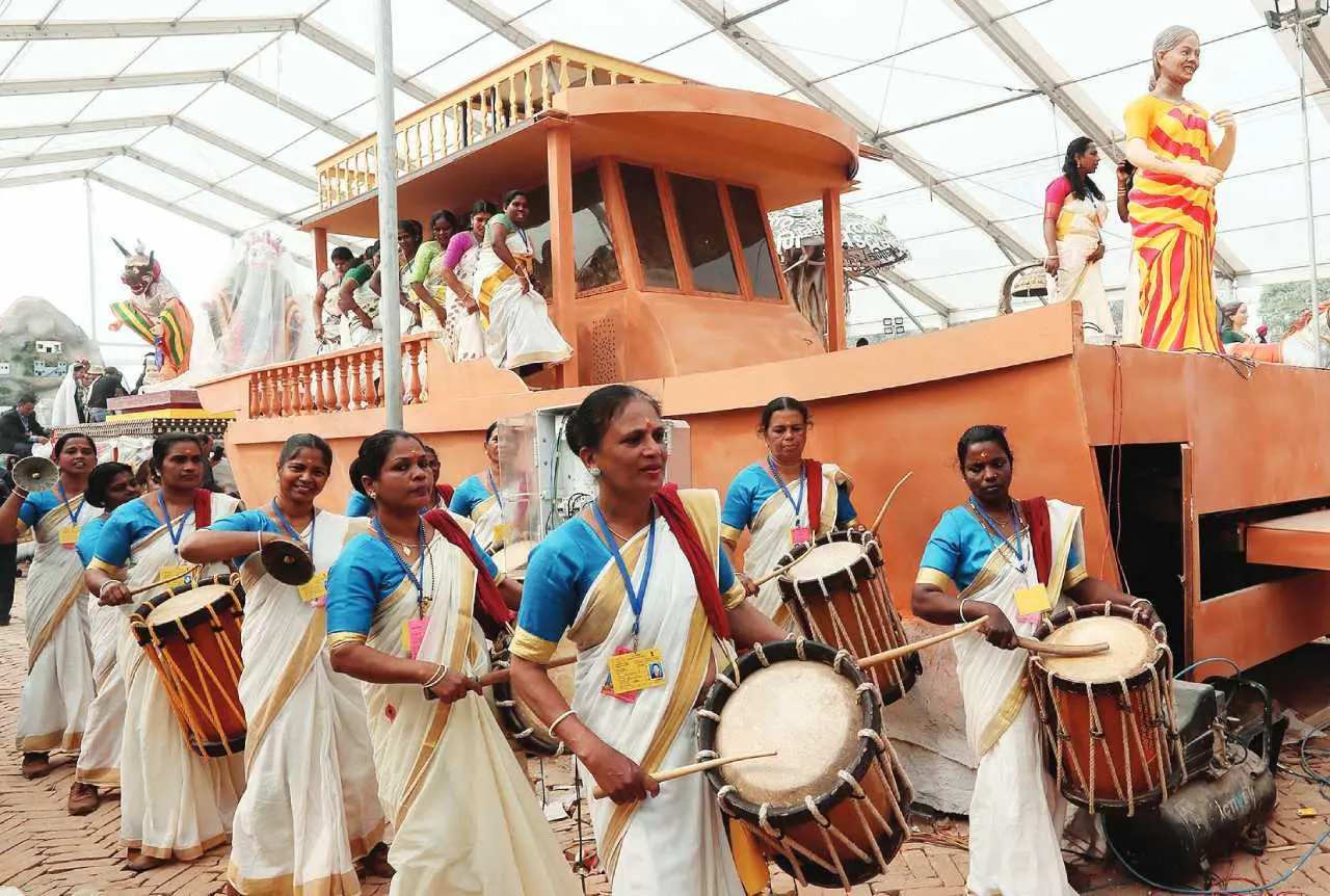 Kerala's tableaux in the Republic Day parade presented for the media | Photo: Sabu Scaria / Mathrubhumi
