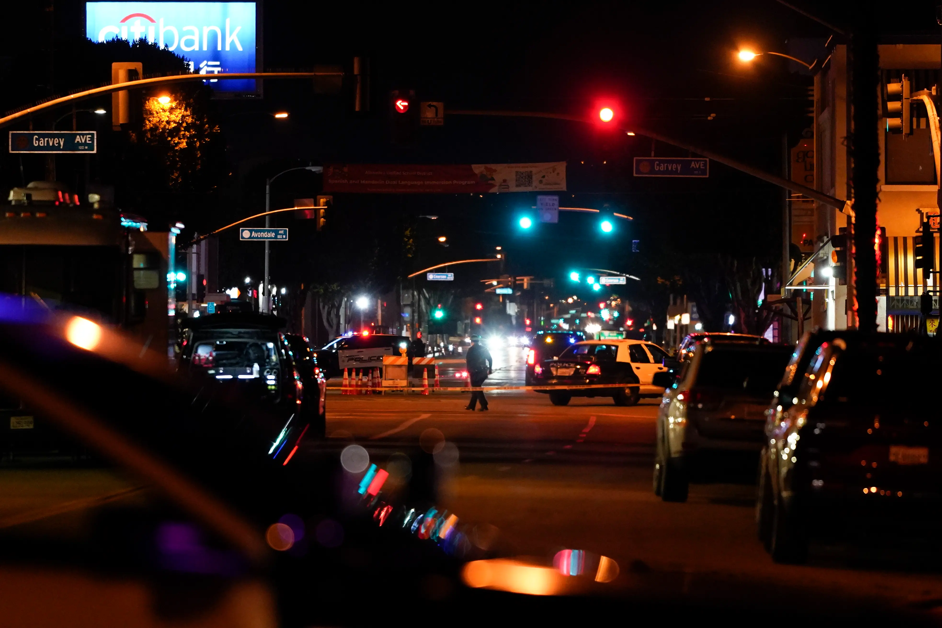 Police investigate a scene where a shooting took place in Monterey Park, California / Photo: AP