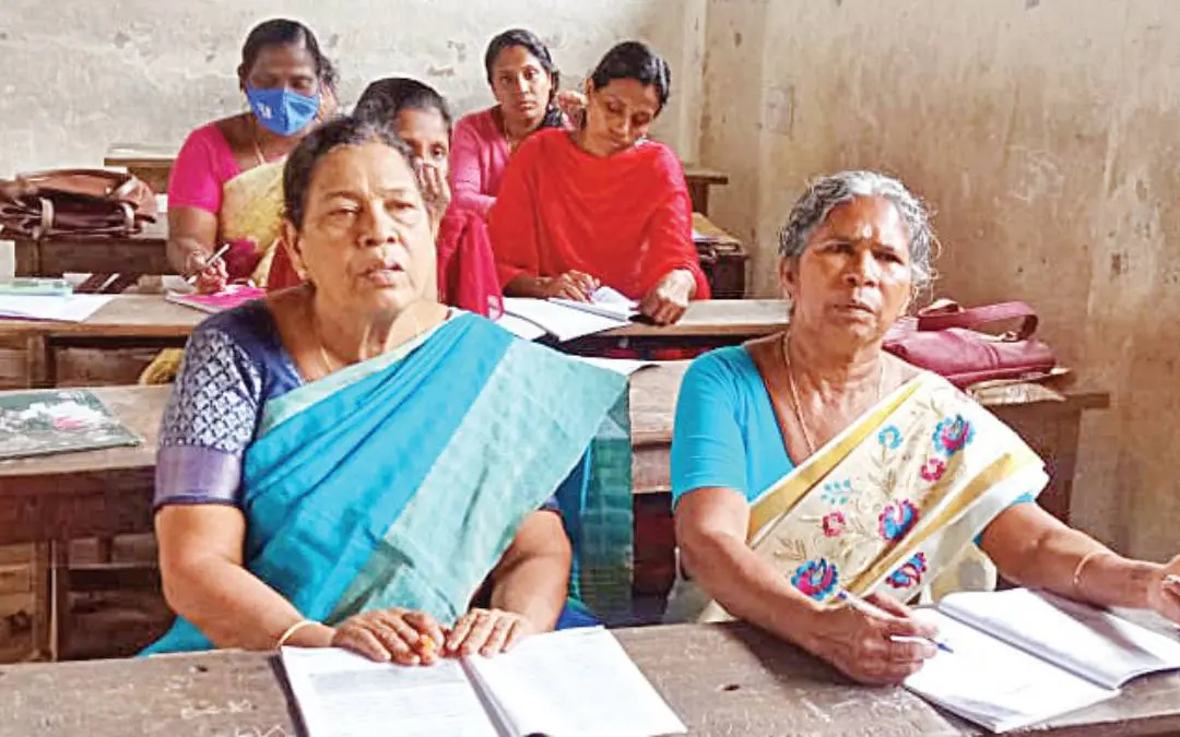 Leena Antony attends classes for tenth equivalent examination | Photo: Mathrubhumi