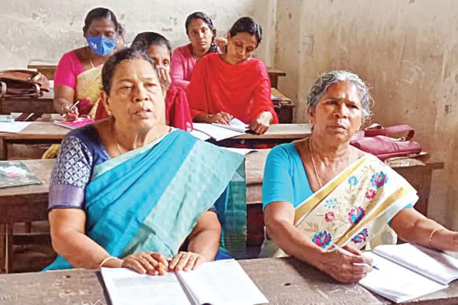 From big screen to exam hall; Actor Leena Antony attends tenth equivalent exam at 73