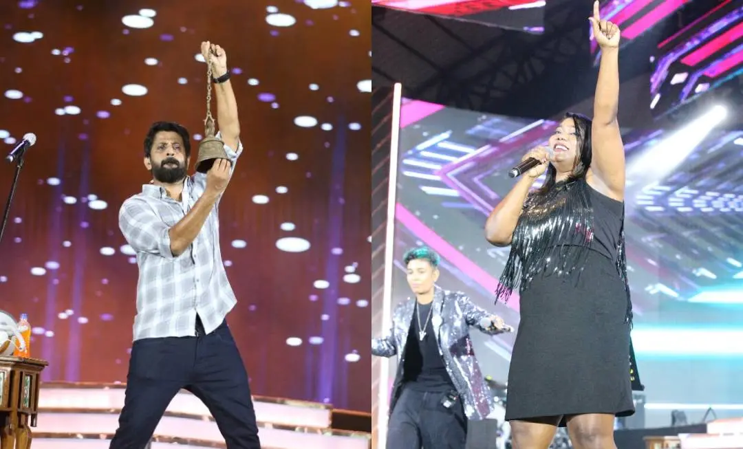 Job Kurien, Sayanora Philip performing at the launch of 'Kappa Originals' | Photo: Mathrubhumi