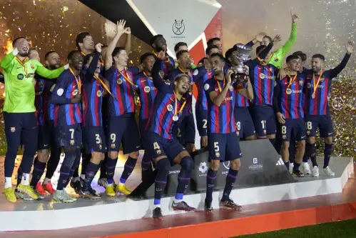 Barcelona beat Madrid 3-1 to win Super Cup in Saudi Arabia
