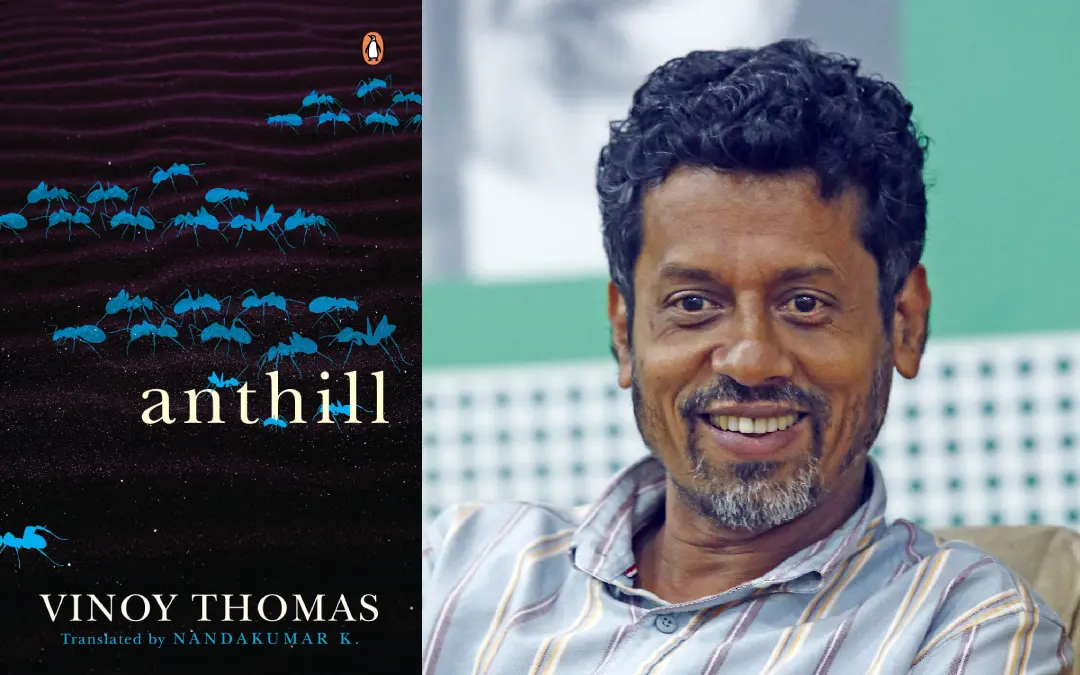 The book cover; Vinoy Thomas | Photo: Penguin Bookhouse, Mathrubhumi