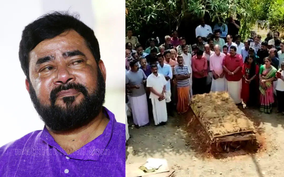 Beeyar Prasad; a scene from the funeral | Photo: C Biju/Mathrubhumi