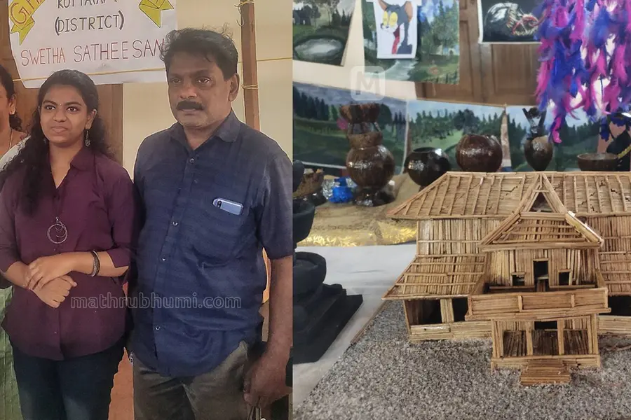 Eighth-grade student fascinates Kalolsavam audience with her handicrafts