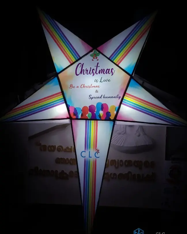 LGBTQIA+ themed Christmas star at St Mary's Forane Church, Tripunithura / Photo: Special Arrangement