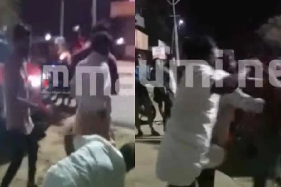 യുവാവിനുനേരെ ബ്ലേഡ് മാഫിയയുടെ ആക്രമണം, കല്ലുകൊണ്ടിടിച്ചു; ഗുണ്ടകളെ നാട്ടുകാര് പിടികൂടി