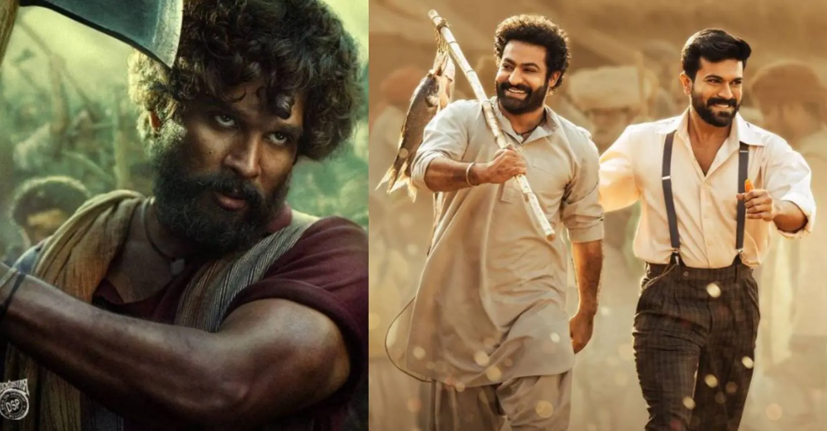 Posters of 'Pushpa' and 'RRR'