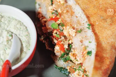 Restaurant style egg roast dal dosa for morning breakfast