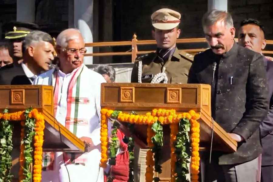Sukhwinder Sukhu sworn in as Himachal's 15th CM; Kharge, Rahul, Priyanka attend ceremony