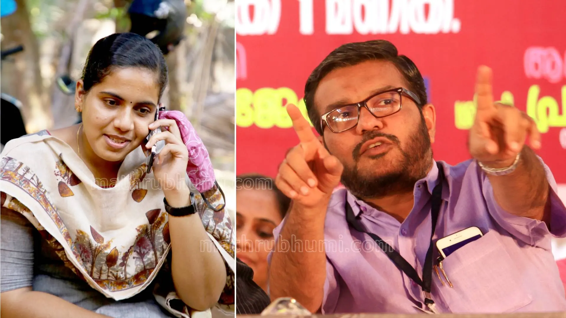 Arya Rajendran, MB Rajesh | Photo: Mathrubhumi