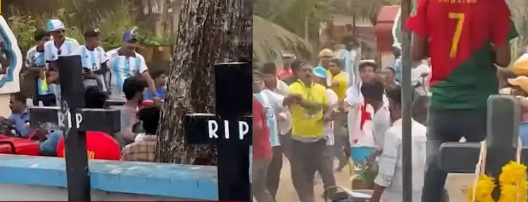 Visuals of the clash between football fans in Kollam
