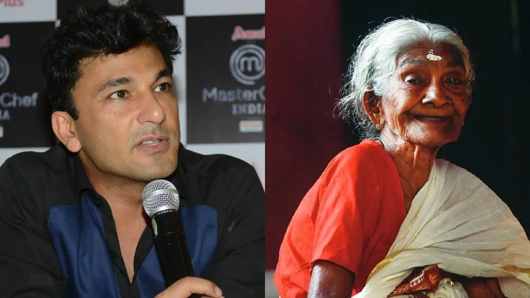 Vikas Khanna, Karthyayani Amma I Photo: AFP, Mathrubhumi