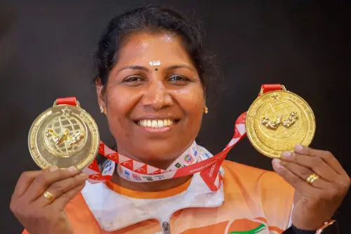 Kerala policewoman wins two gold medals in World Arm Wrestling Competition