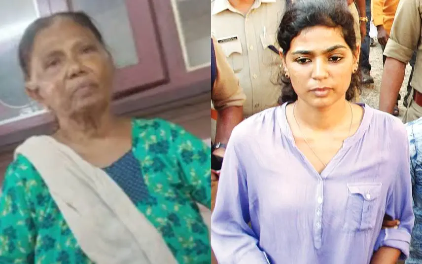 Pyari, Rehana Fathima | Photo: Mathrubhumi News Screengrab