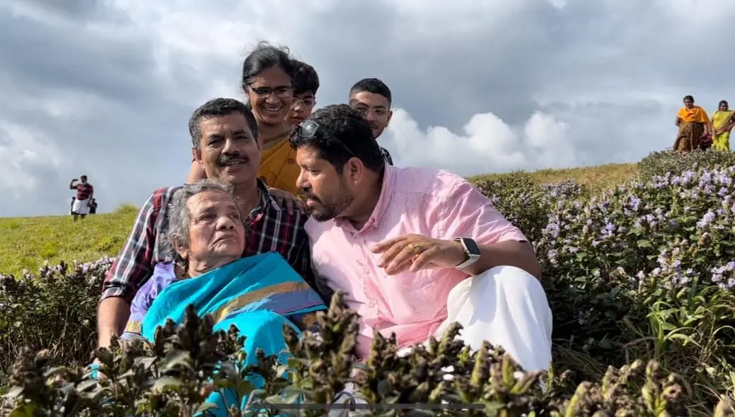 Elikutty with her family at Kallippara Hills | Photo: Special Arrangement