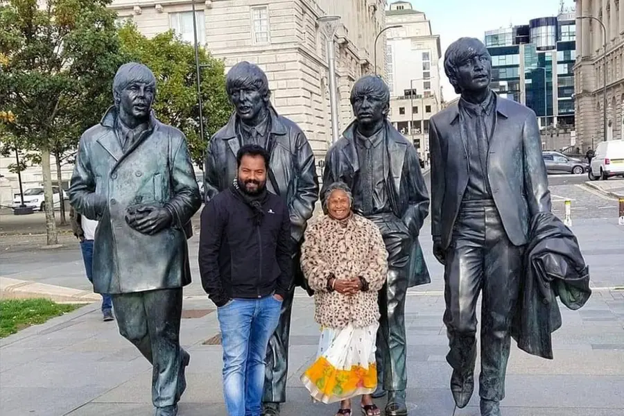 Singer Nanchamma flys to UK, visits The Beatles’ homeland