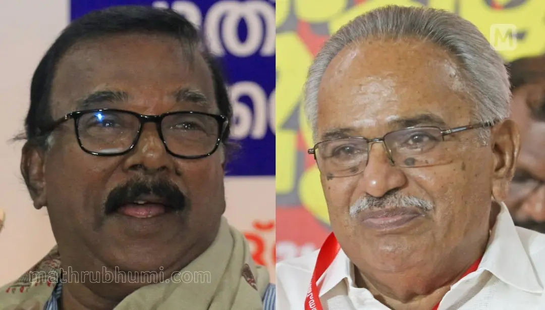C Divakaran, Kanam Rajendran | Photo: Mathrubhumi