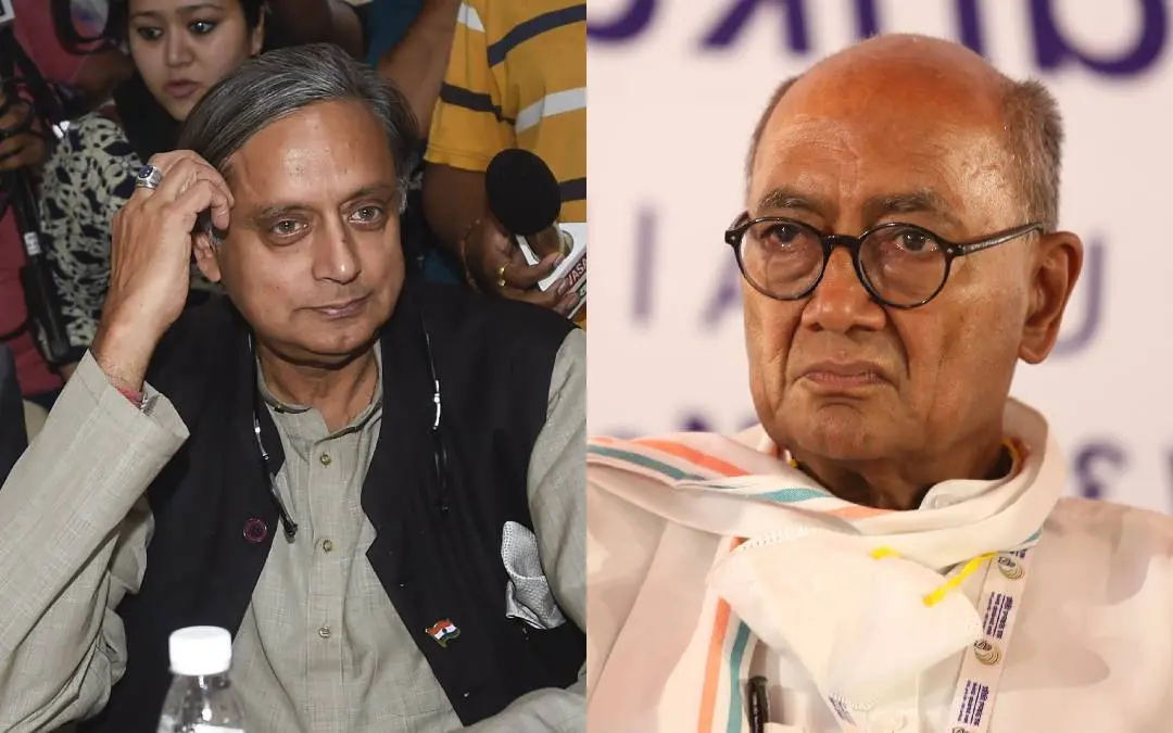 Shashi Tharoor and Digvijaya Singh | Photos: PTI