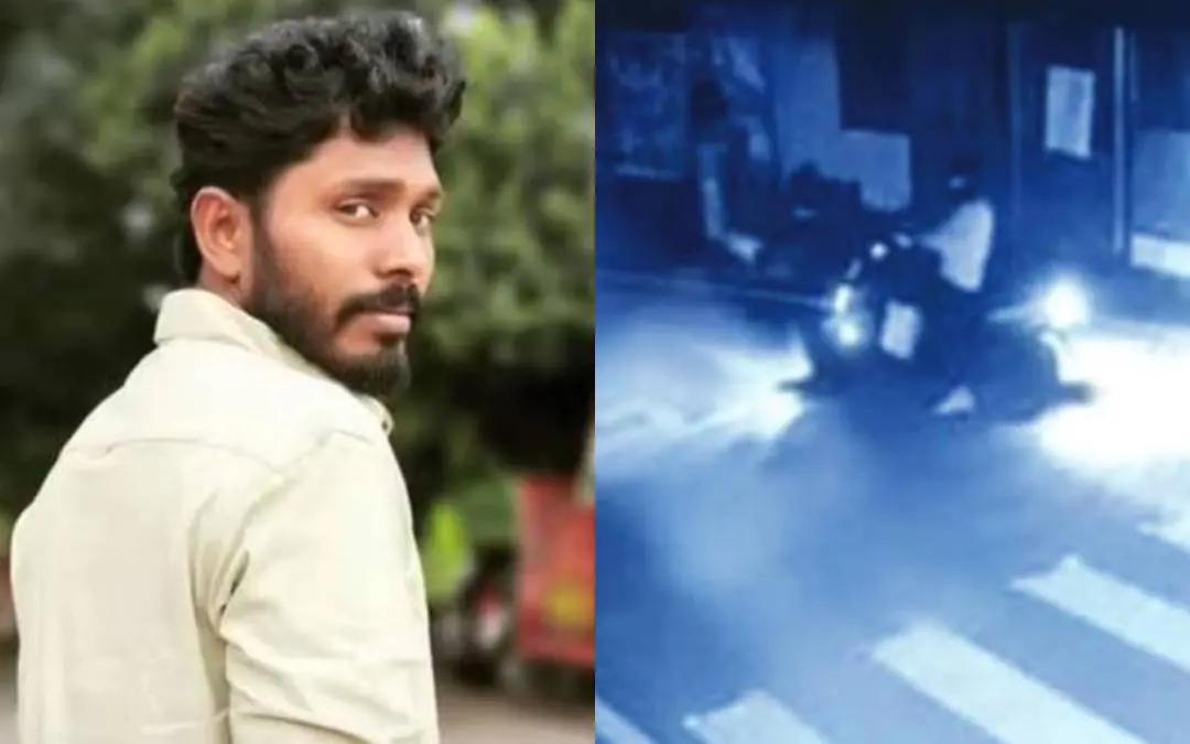 Jithin; a screengrab of CCTV visual of the attack