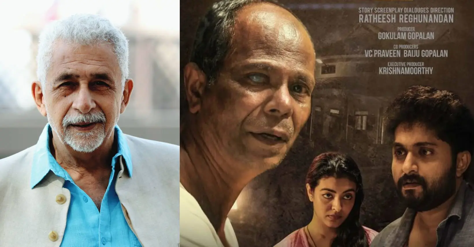 Naseeruddin Shah (left), poster of 'Udal'