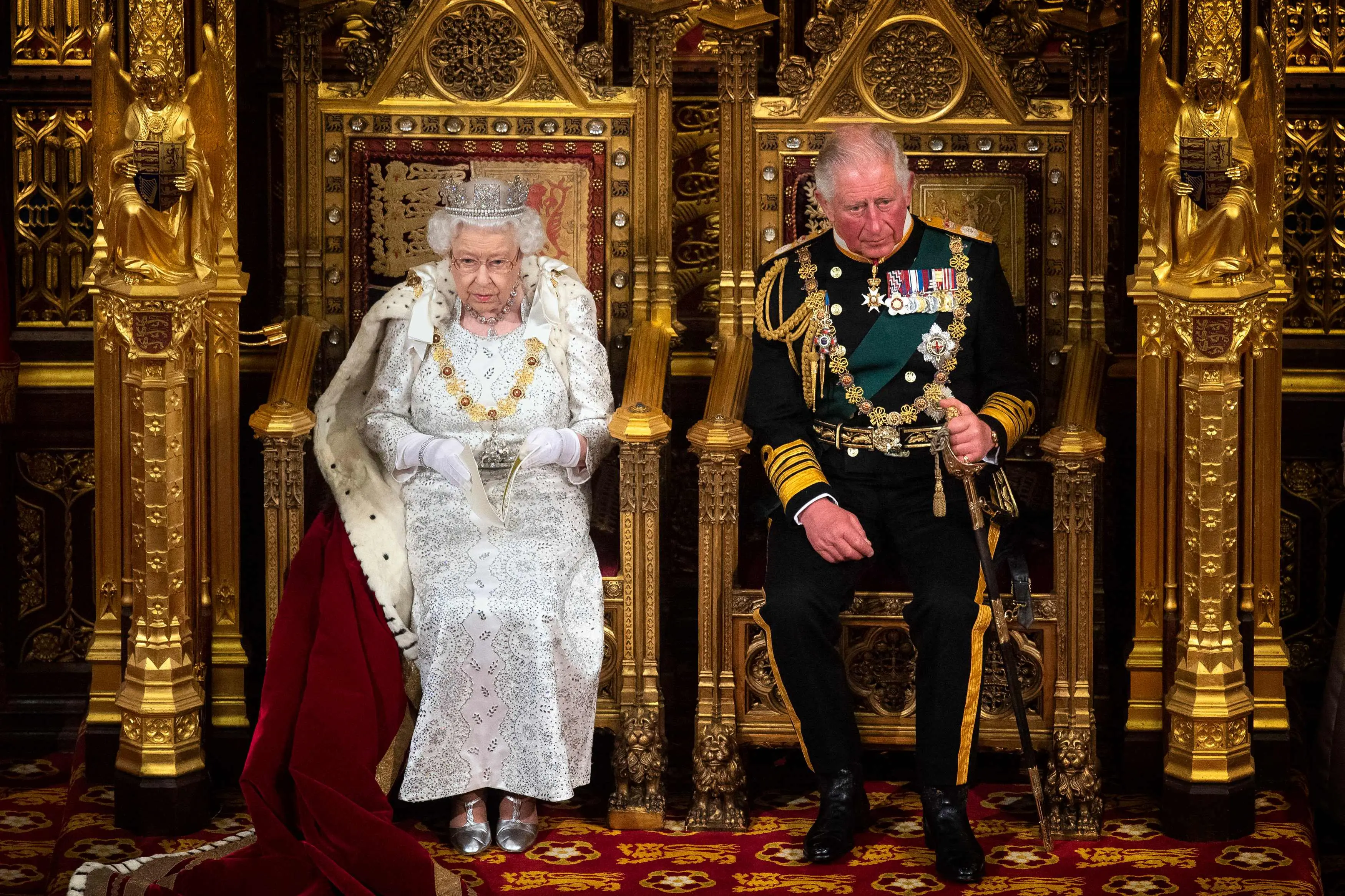 Queen Elizabeth II and Prince Charles | Photo: AFP