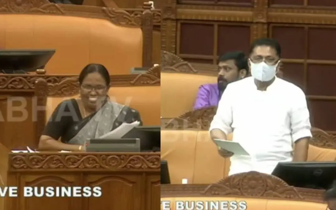 KK Shailaja and KT Jaleel | Screenshots/SabhaTV
