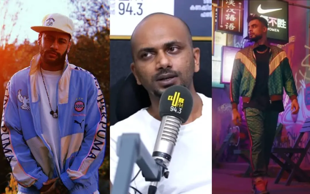 A collage of Neymar Jr, Muhsin Parari and Tovino Thomas | Screenshots: Instagram/Club FM YouTube Channel