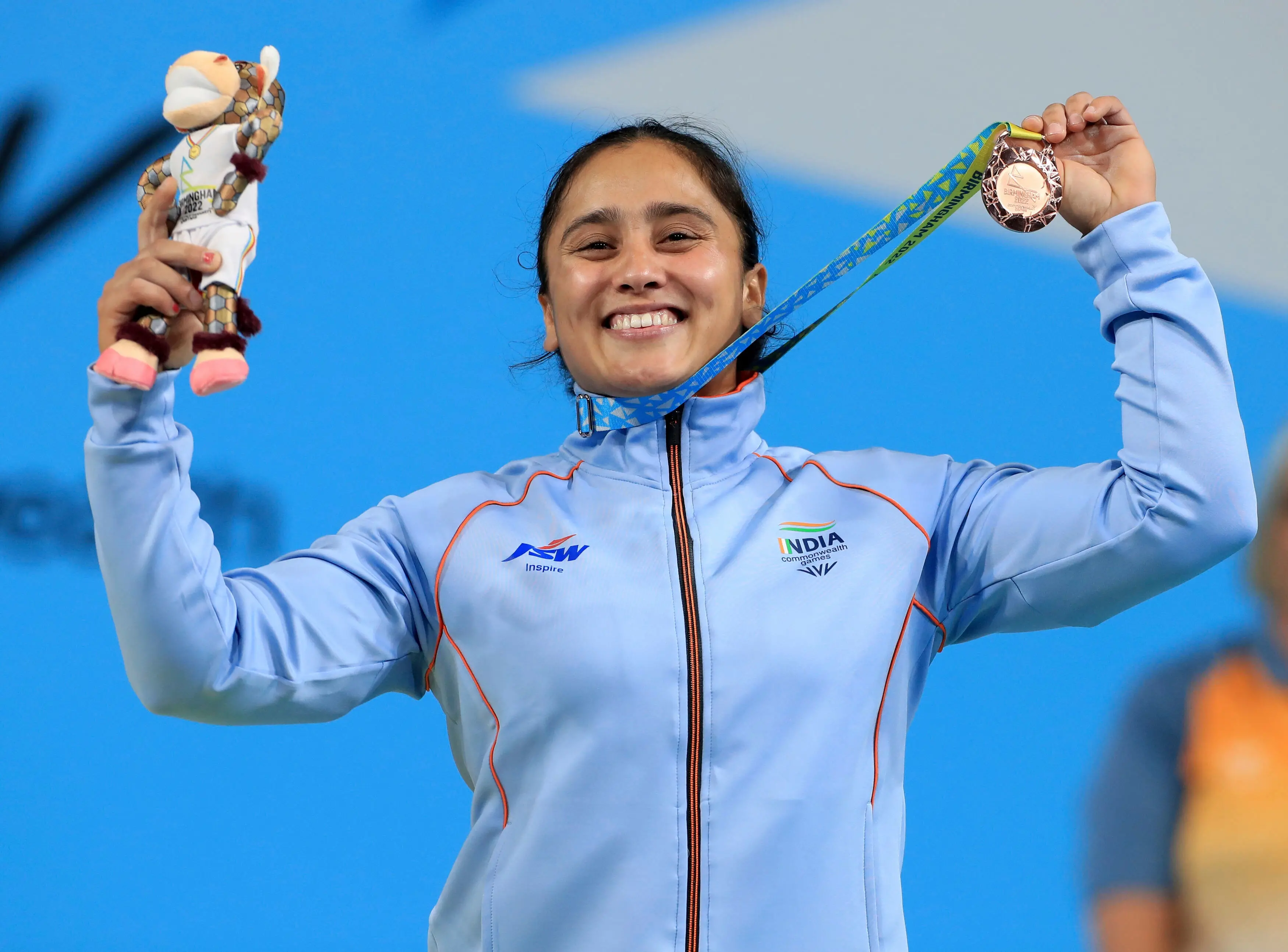 Bronze Medalist India's Harjinder Kaur during the Women's 71kg Weightlifting Competition at The NEC on day four of the 2022 Commonwealth Games in Birmingham | Photo: AP