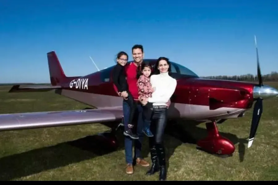 Former MLA AV Thamarakshan’s son builds own plane in UK, travels through Europe with family