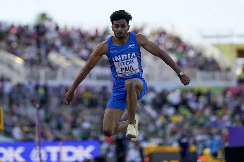 Eldhose Paul finishes ninth in men's triple jump final