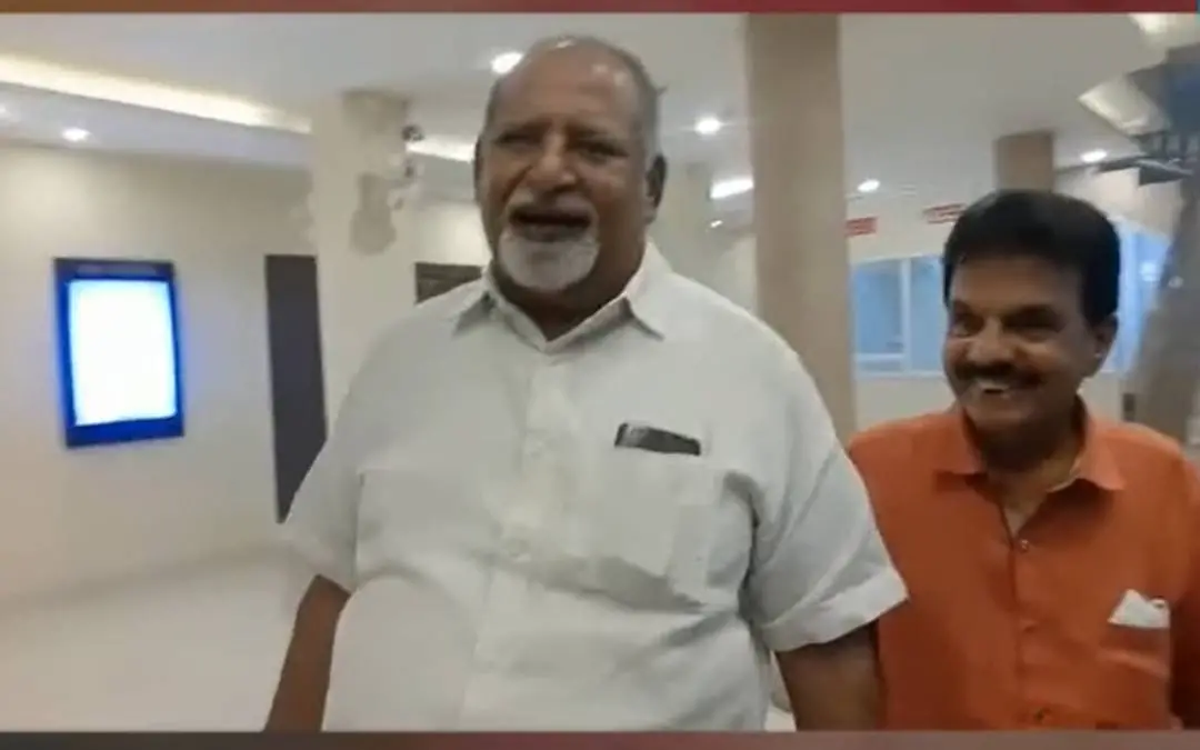 Jose Kuruvinakkunnel at the theatre to watch 'Kaduva'