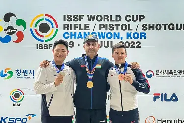 Mairaj Khan wins historic skeet gold for India in ISSF World Cup