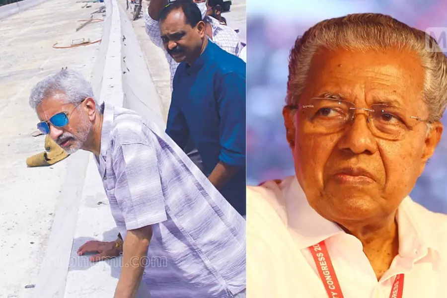 Union minister, who is busy in watching global affairs, visiting Kazhakuttam flyover: CM mocks MEA